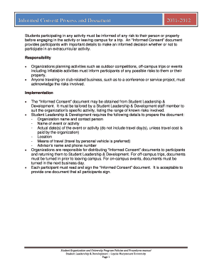 Loyola Marymount University Informed Consent Form