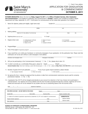 Application for Graduation and Commencement
