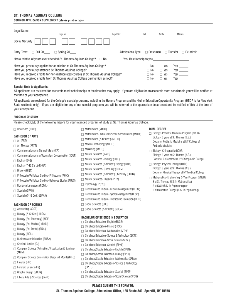 ST THOMAS AQUINAS COLLEGE St Thomas Aquinas College - stac Preview on Page 1