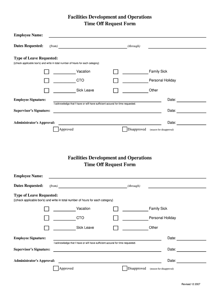 Pto Form Template Fill Online, Printable, Fillable, Blank PDFfiller
