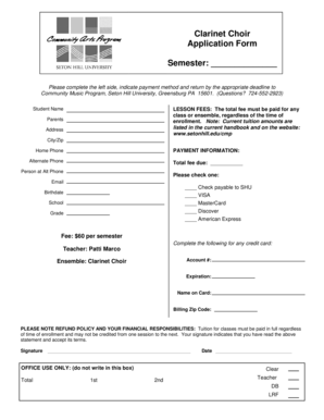 Onboarding form mcdonalds - Application clarinetchoir.pub - Seton Hill University - setonhill