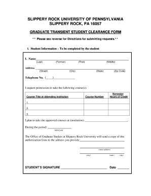 clearance form