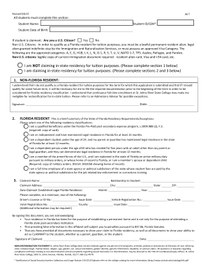 Florida Residency Declaration Form