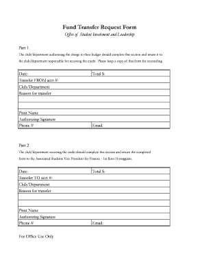 Fund transfer request form - stmarys-ca