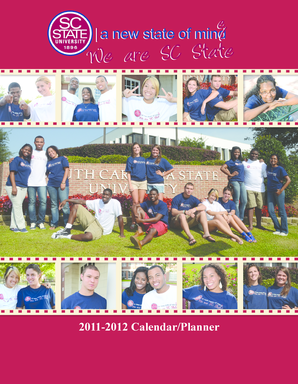 SC State University 2011-2012 Calendar Planner