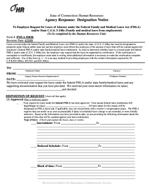 Connecticut FMLA Designation Notice