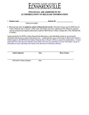 Financial Aid Authorization Form