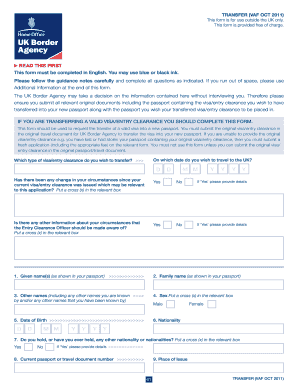 online transfer form vaf oct 2011