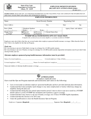 New York Employee Benefits Opt-Out Attestation Form