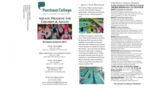 AQUATIC PROGRAM FOR CHILDREN & ADULTS 2011 - purchase