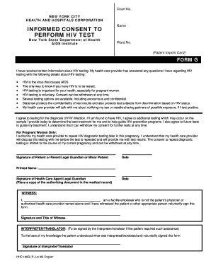 New York HIV Test Consent Form