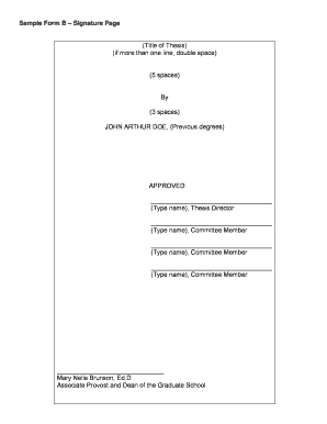 Thesis Signature Page