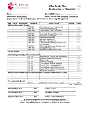 Student Application for Candidacy