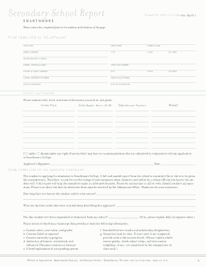 Secondary School Transfer Application