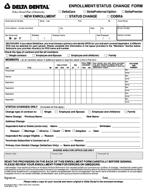 Delta Dental Enrollment Form