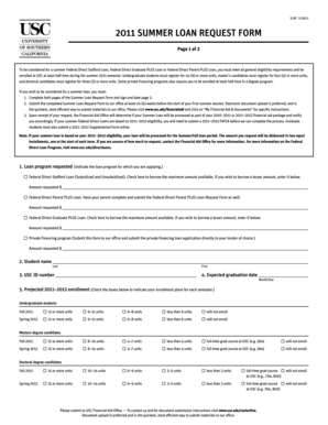 2011 Summer Loan Request Form