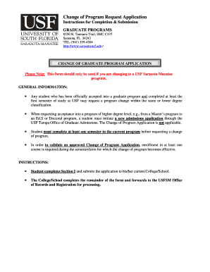 Fillable Online Usfsm Change Of Program Request Application Usfsm Fax Fillable Online Usfsm Change Of Program Request Application Usfsm Fax