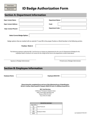 Section A: Department Information - bgsu