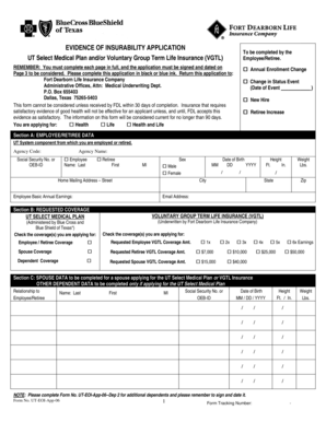 Evidence of Insurability Application