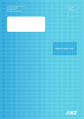 ANZ Proxy Form 2004
