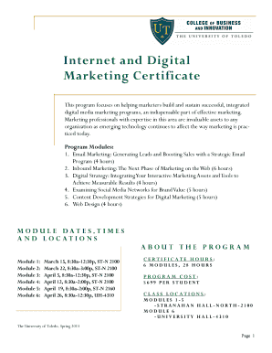 Internet and Digital Marketing Certificate - The University of Toledo - utoledo