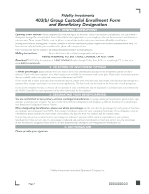 Fidelity 403(b) Enrollment Form