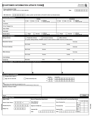Customer Information Update Form