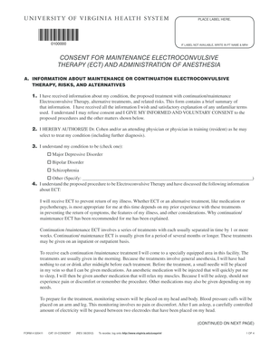 Consent for Maintenance Electroconvulsive Therapy
