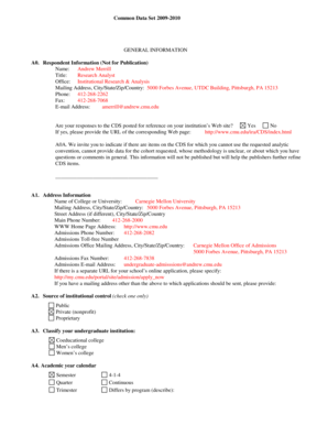 Common Data Set 2009-2010