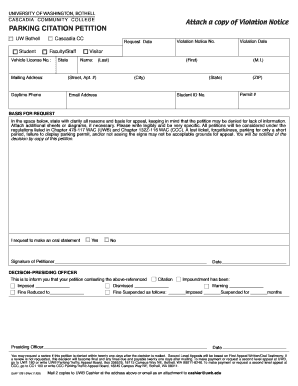 Parking Citation Petition