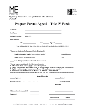 financial aid request form