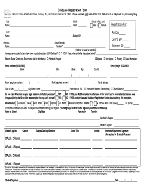 Graduate Registration Form