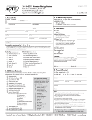 ACTE Membership Application Form