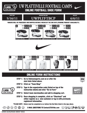 football template form