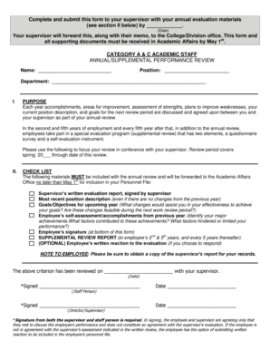 Academic Staff Annual Performance Review Form