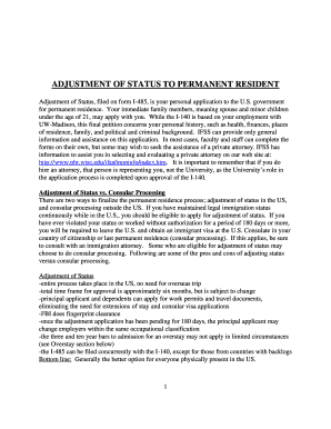 Adjustment of status to permanent resident - University of Wisconsin ... - uwstout