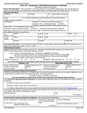 W-4 Employee’s Withholding Allowance Certificate