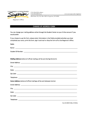 Change of Address Form