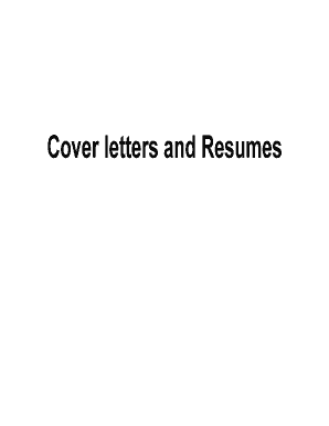 Cover letters and resumes - University of Wyoming - uwyo