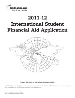 International Student Financial Aid Application