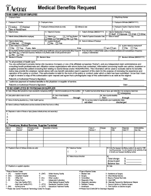 Medical Benefits Claim Form