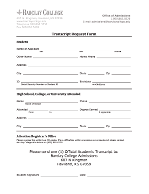 Request for form 137 high school - barclay college admissions