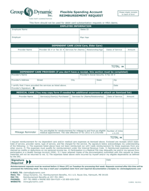 Flexible Spending Account Reimbursement Request