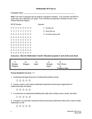 Sample-NCTM SPA Survey Form (PDF 32 KB - baylor