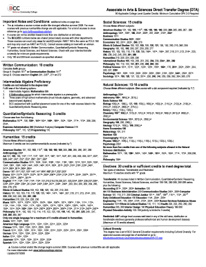 Associate in Arts & Sciences Direct Transfer Degree (DTA)