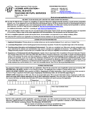 Wisconsin Teaching License Application