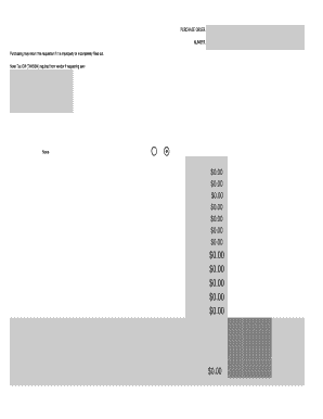Purchase Order Requisition Form