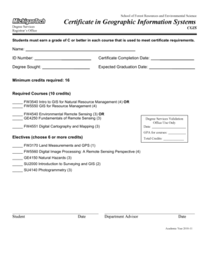 Certificate in Geographic Information Systems cgis.doc - mtu