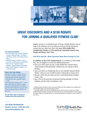 Tufts Health Plan Fitness Rebate Form