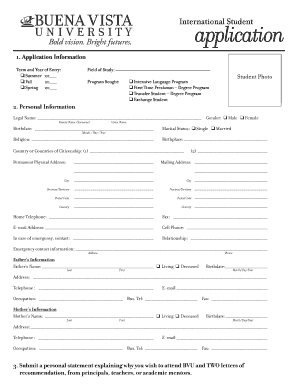 International Student Application Form